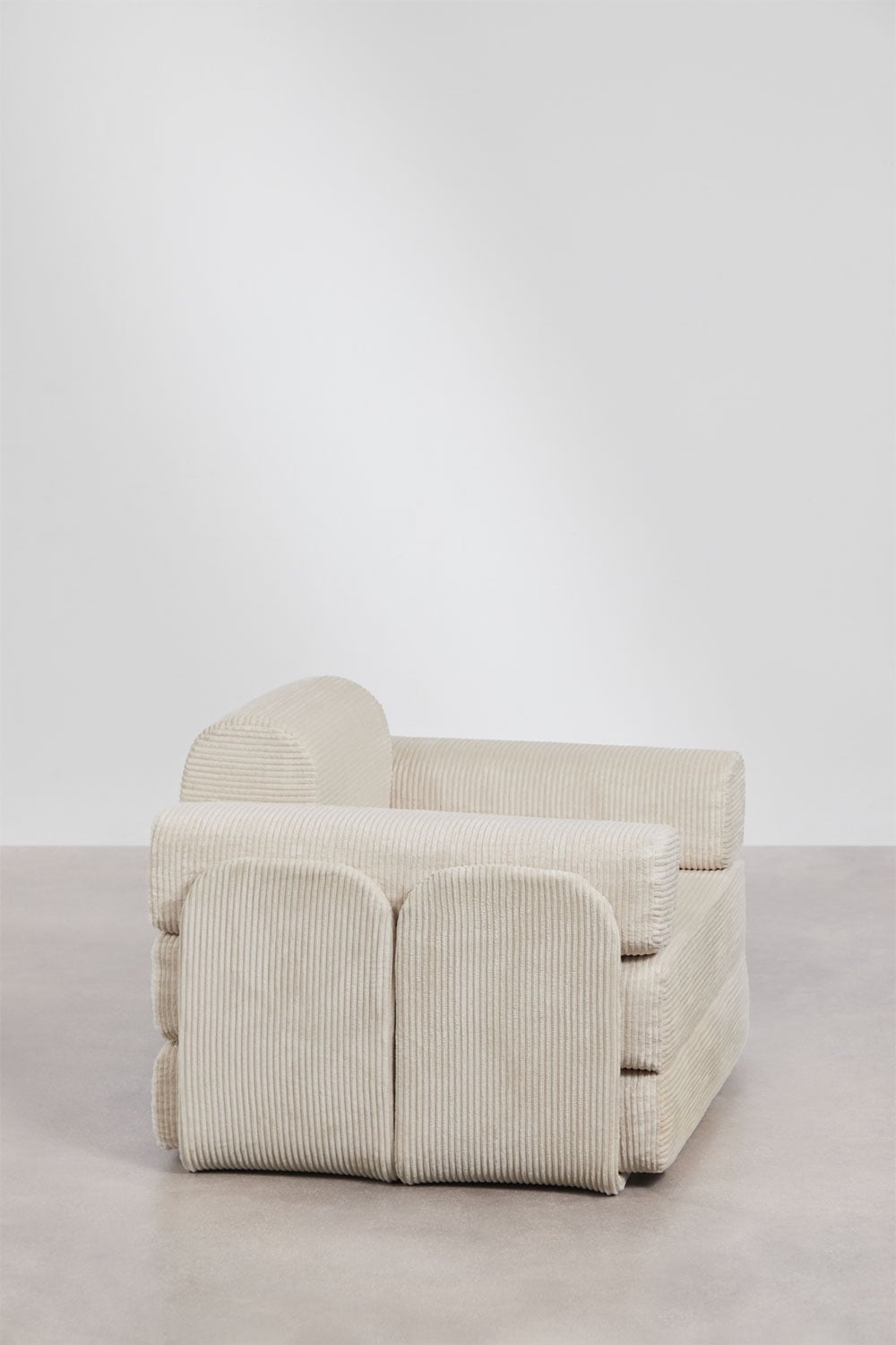 Fauteuil-lit en velours côtelé emballé sous vide Paoly, image de la galerie 7