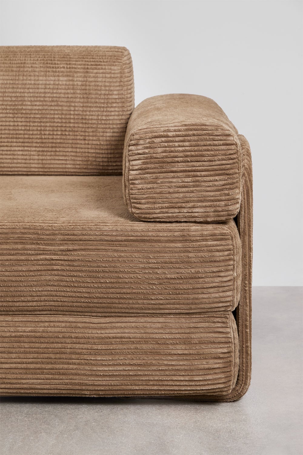 Fauteuil-lit en velours côtelé emballé sous vide Paoly, image de la galerie 4