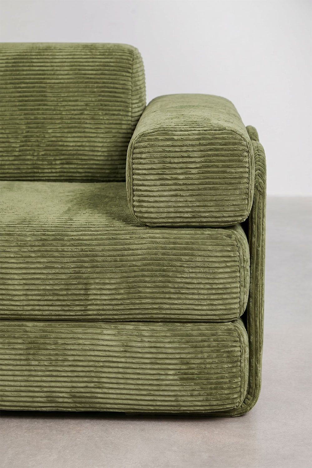 Fauteuil-lit en velours côtelé emballé sous vide Paoly, image de la galerie 4