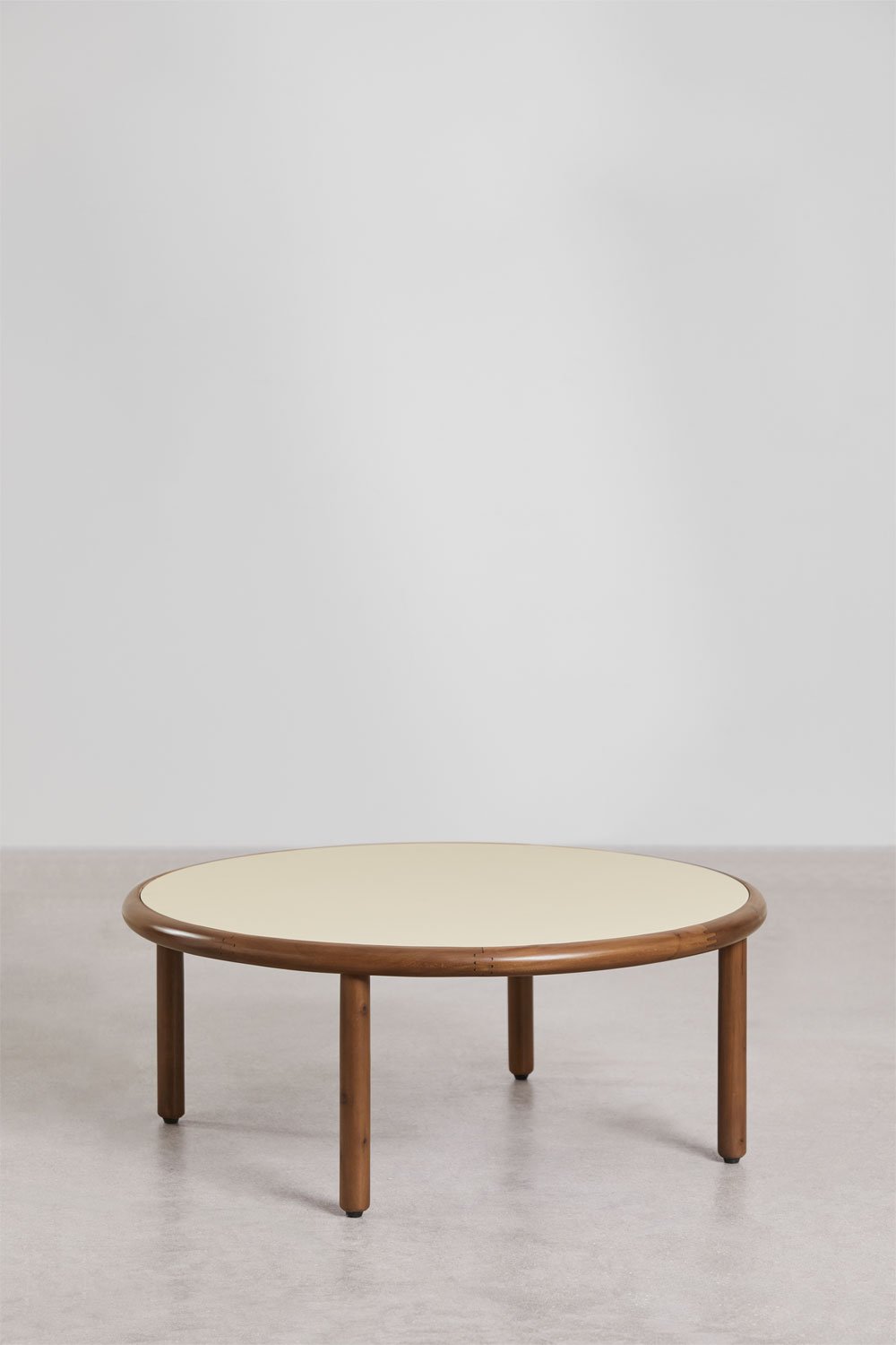 Ensemble de jardin avec 2 fauteuils et 2 tables basses rondes en bois d'acacia Olivia, image de la galerie 9