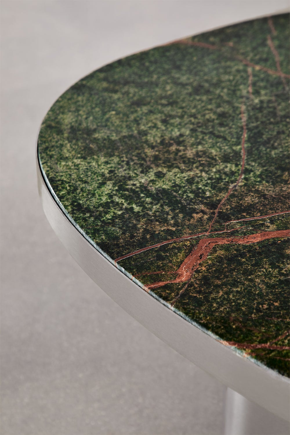 Table basse en pierre naturelle et acier inoxydable Fertrix, image de la galerie 2