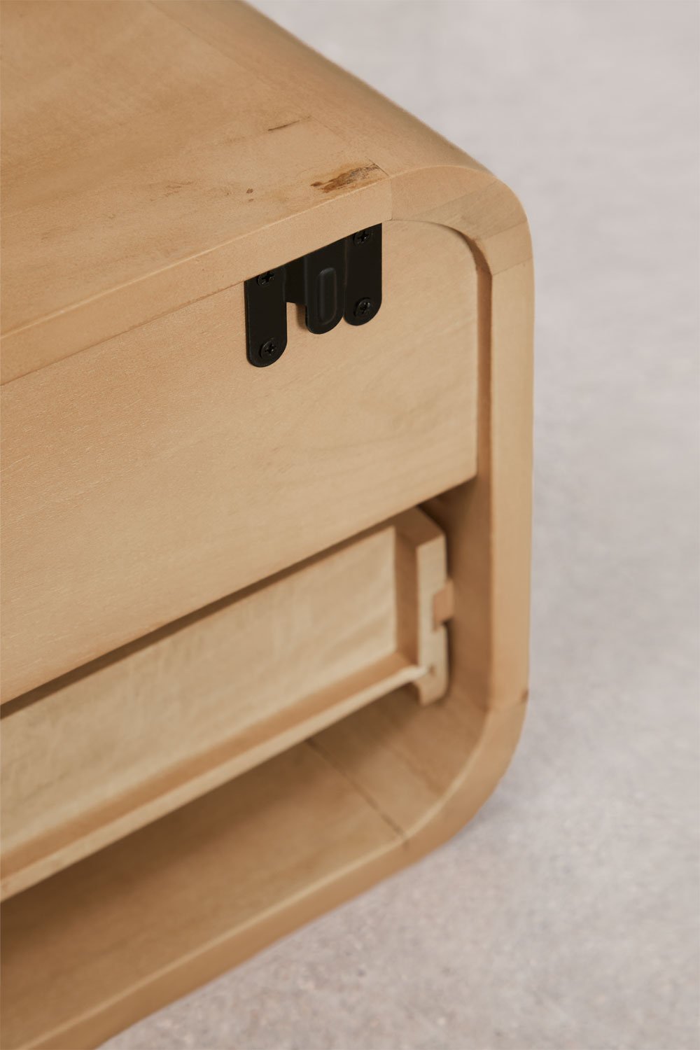 Table de chevet rectangulaire flottante 40x30 cm en bois Aylin, image de la galerie 5