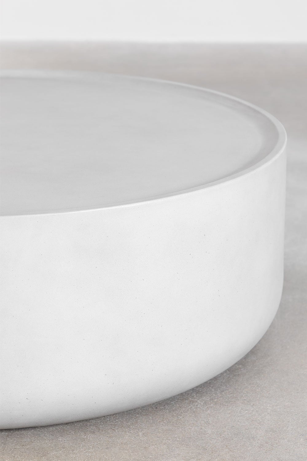 Table basse de jardin ronde Ø80 cm en ciment Darwys, image de la galerie 5