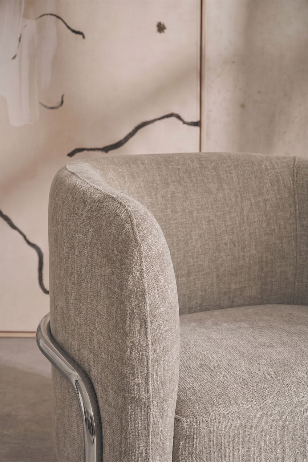 Fauteuil rembourré et en fer Zantria, image de la galerie 2