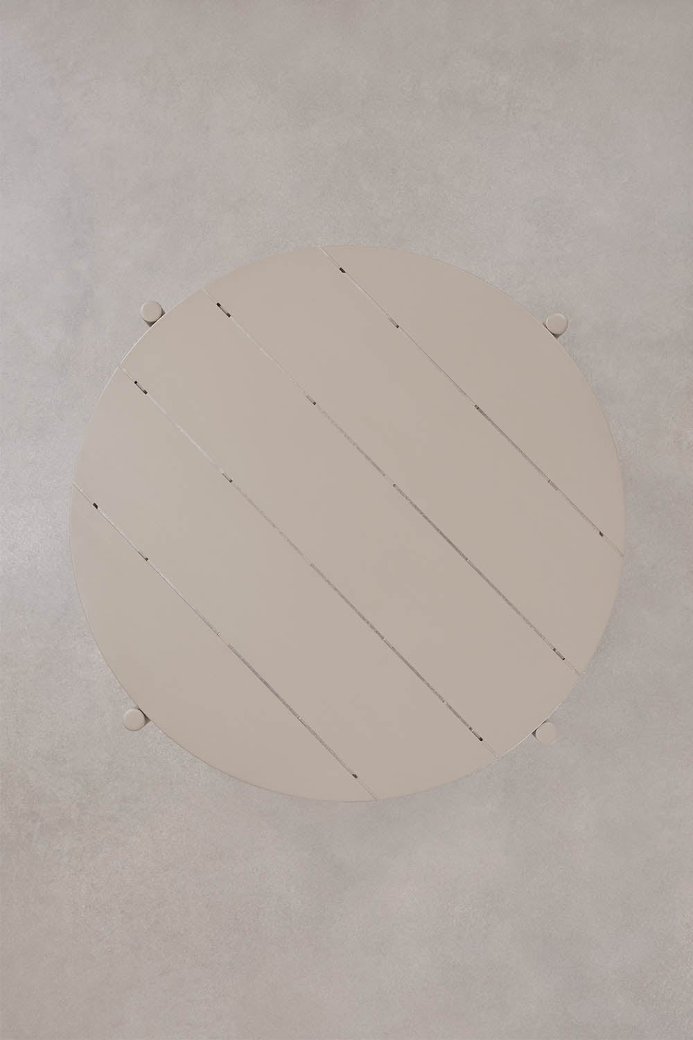 Set de table ronde Ø110 cm en aluminium Elton et 4 chaises de jardin avec accoudoirs en acier Anerina, image de la galerie 5