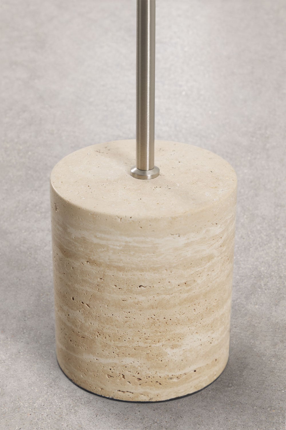 Lampe sur pied LED pour extérieur en acier inoxydable et pierre naturelle Nicolas, image de la galerie 5
