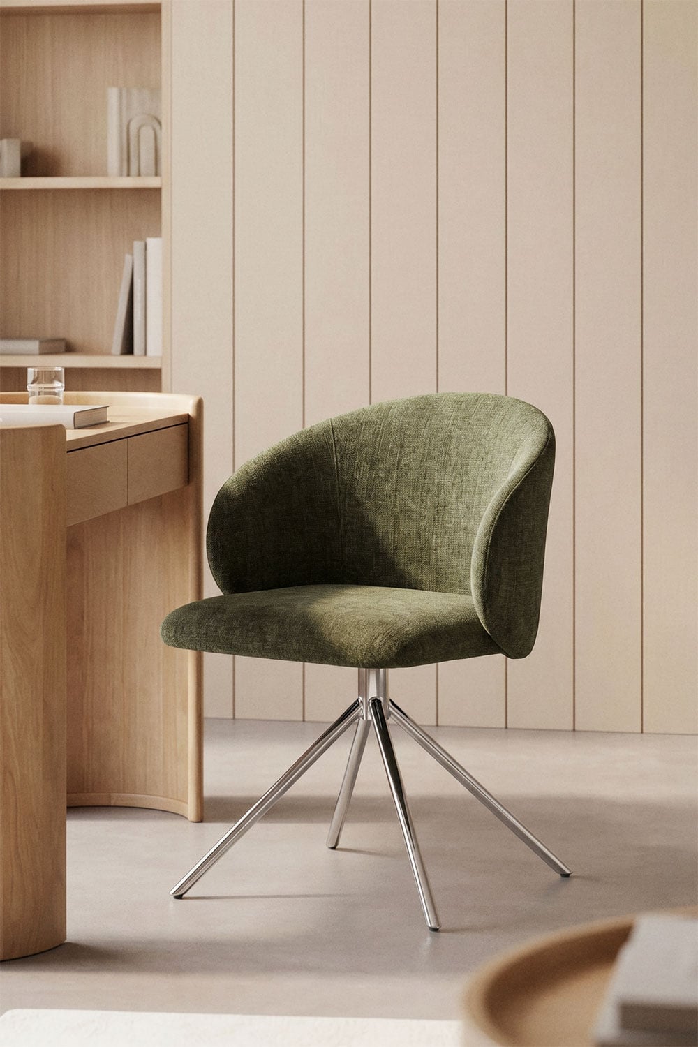 Chaise de bureau pivotante tapissée Gryon, image de la galerie 1