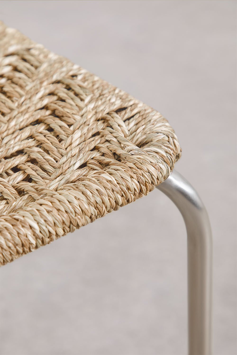 Tabouret bas empilable 45 cm en acier inoxydable Narnial, image de la galerie 3