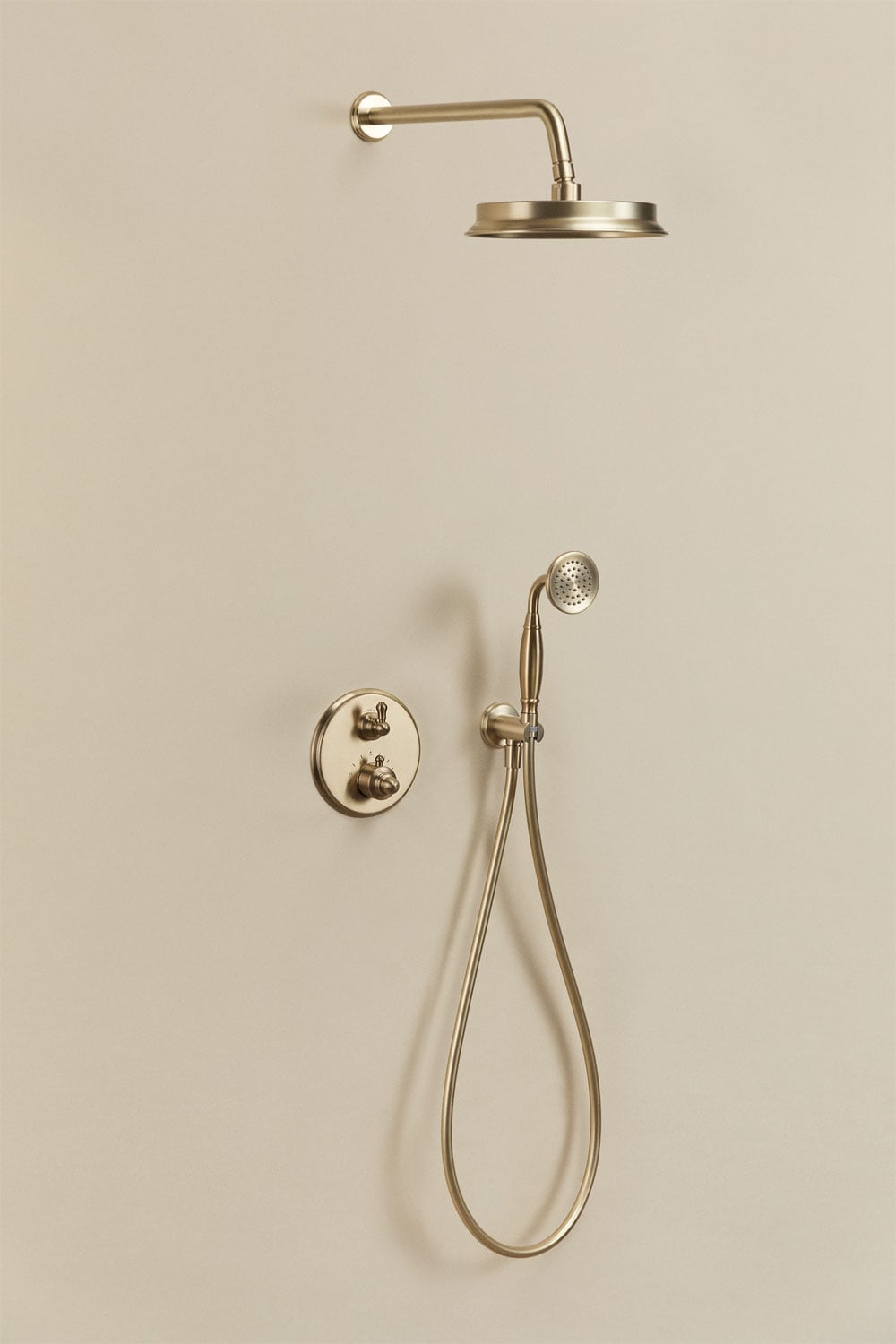Colonne de douche thermostatique encastrée en laiton Alejandra, image de la galerie 3