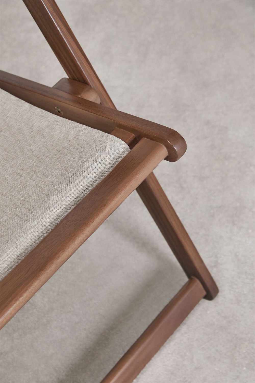 Pack de 2 chaises longues pliantes en bois d'acacia avec coussin Rondonia, image de la galerie 7