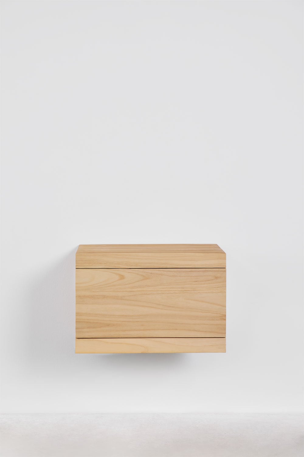 Ensemble meuble de salle de bain suspendu 60x45 cm en bois de teck Belivetta, image de la galerie 3