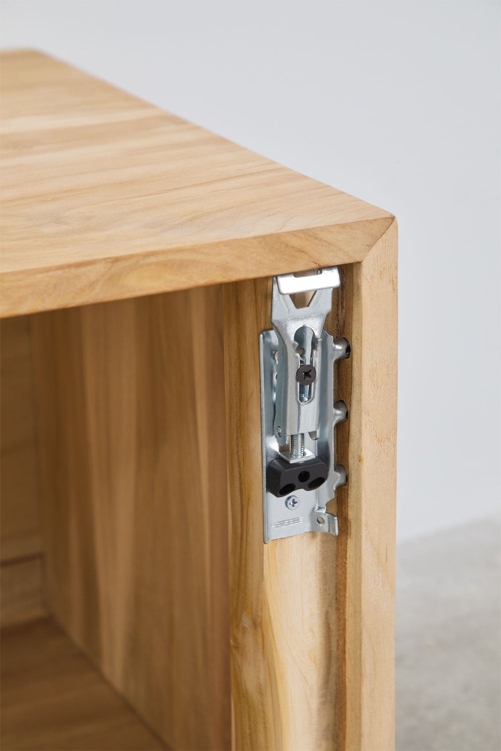 Ensemble meuble de salle de bain suspendu 60x45 cm en bois de teck Belivetta, image de la galerie 8