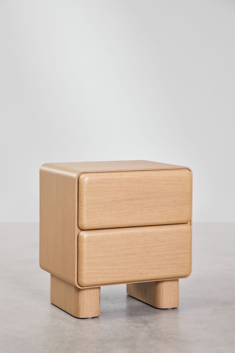 Table de chevet avec deux tiroirs en MDF Sheila, image de la galerie 3