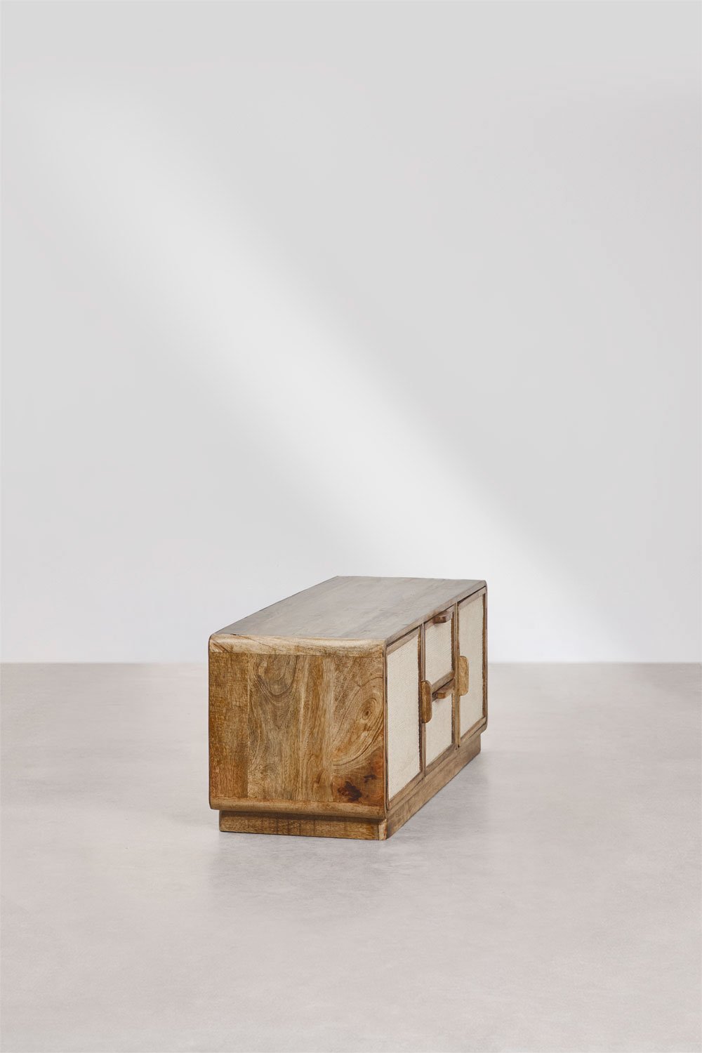 Meuble TV 120x40 cm en bois de manguier Abrams, image de la galerie 4