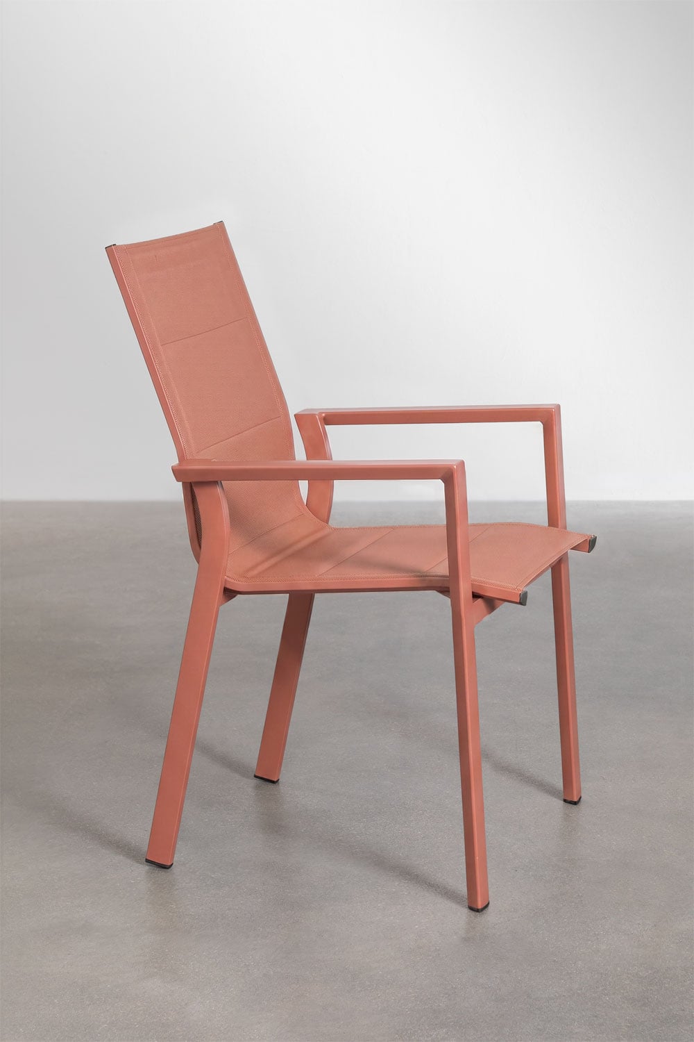 Chaise de jardin empilable avec accoudoirs en aluminium Karena, image de la galerie 4