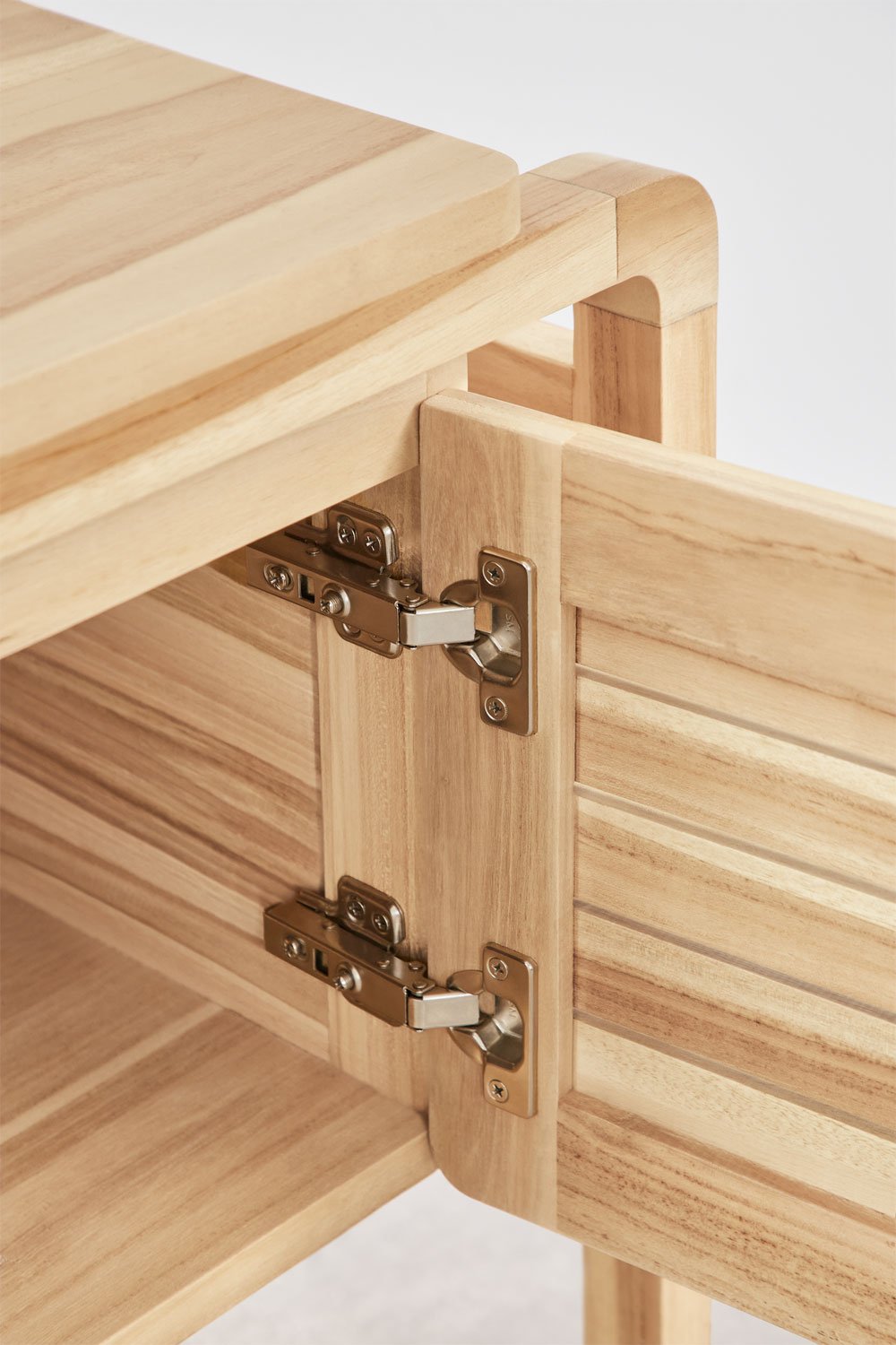 Ensemble de meuble de salle de bain en bois de teck Bradley, image de la galerie 6