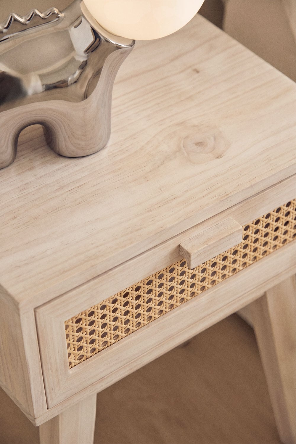 Table de chevet 45x30 cm avec tiroir en bois Ralik Design, image de la galerie 2
