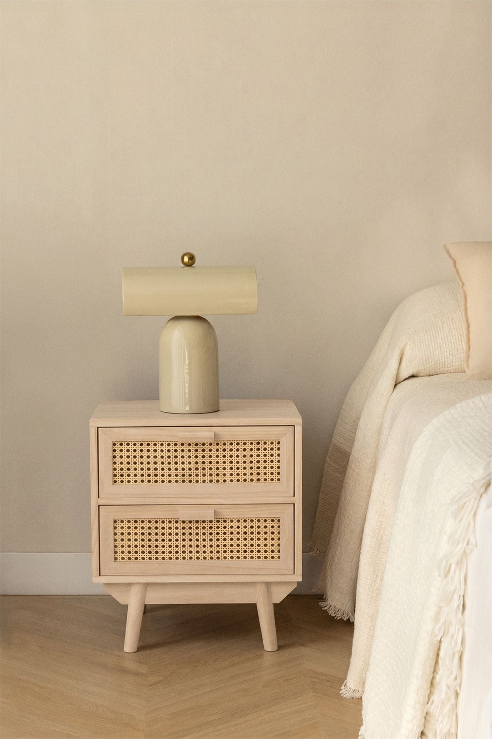 Pack de 2 tables de chevet 40x40 cm en bois Ralik, image de la galerie 1