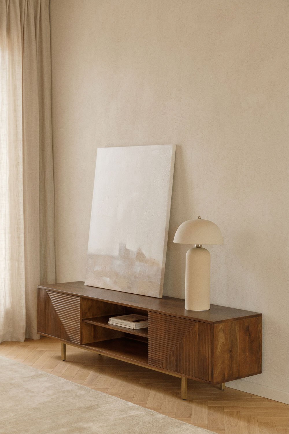Meuble TV en bois de manguier Baty, image de la galerie 1
