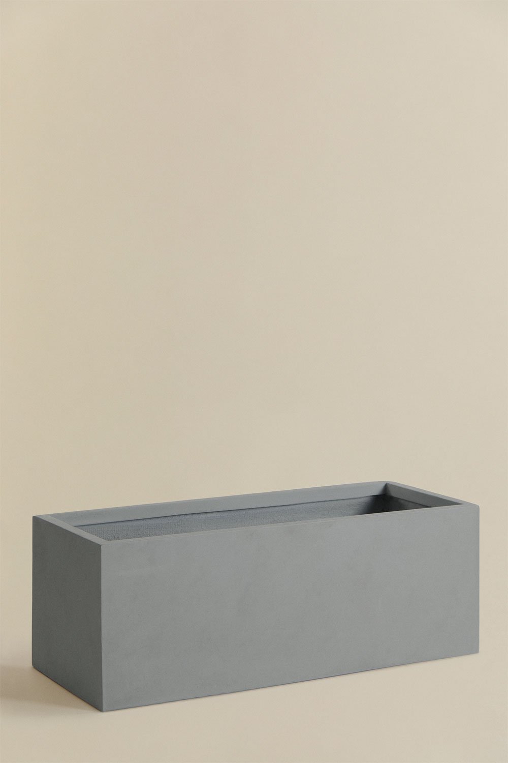 Pot de fleurs rectangulaire d'extérieur en ciment Sergio, image de la galerie 3