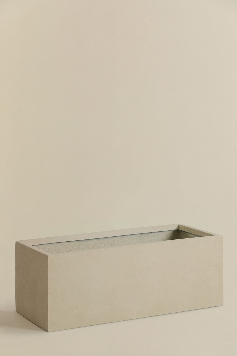 Pot de fleurs rectangulaire d'extérieur en ciment Sergio, image de la galerie 3