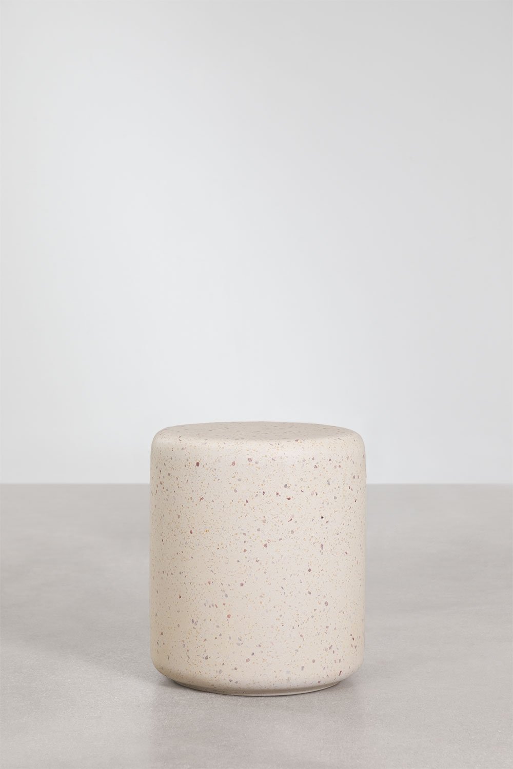 Table d'appoint de jardin ronde Ø35 cm en ciment Elyndra, image de la galerie 3