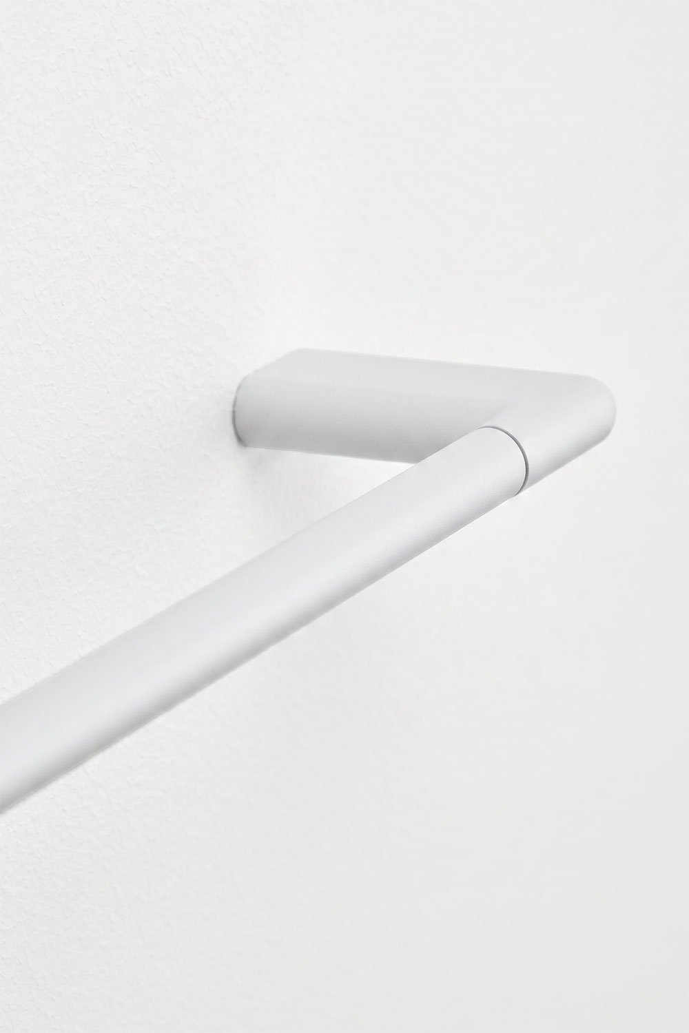 Porte-serviettes mural avec barre 60 cm pour salle de bain en acier inoxydable blanc Rovent, image de la galerie 6