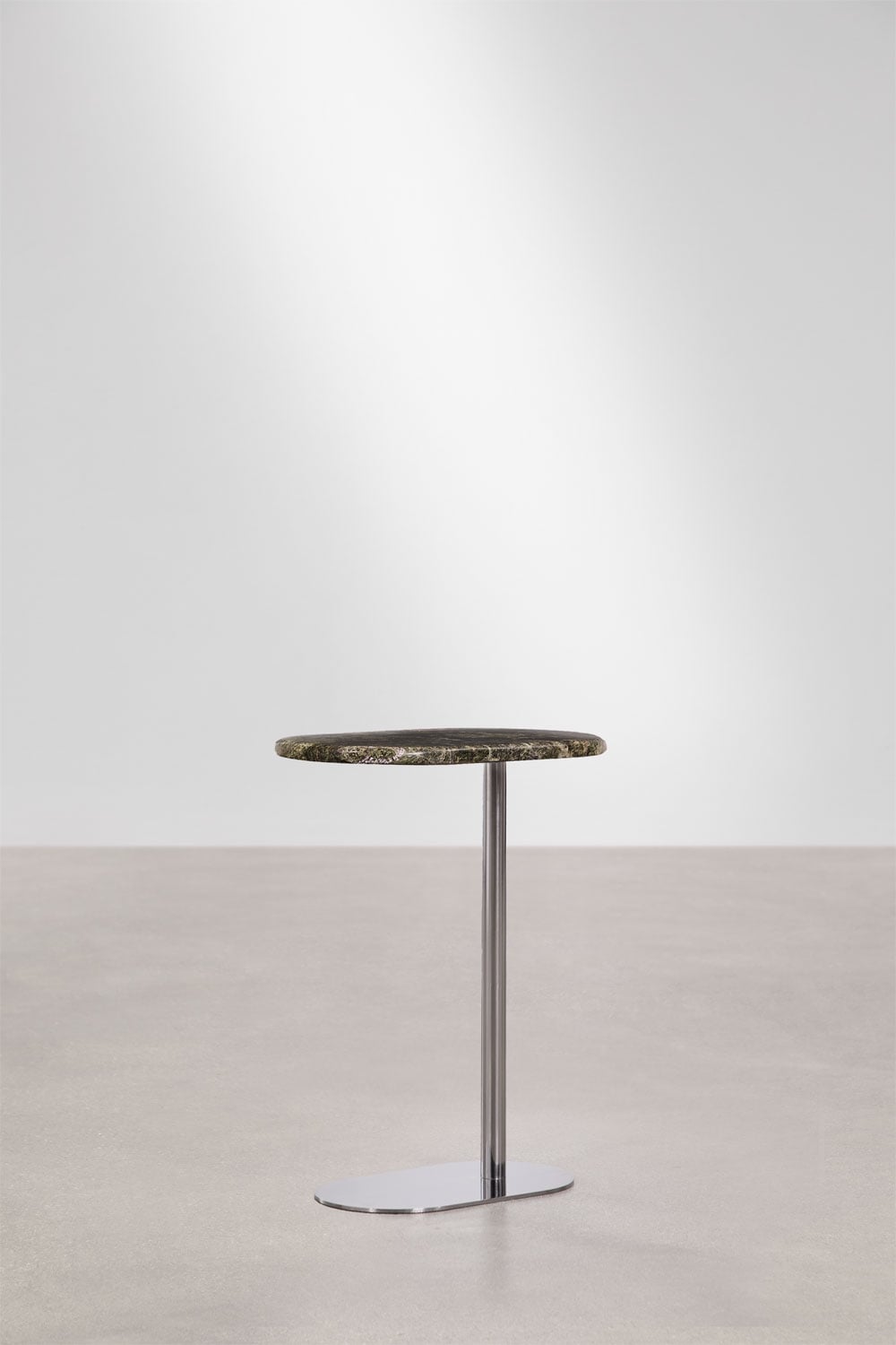 Table de chevet 45x25 cm en acier inoxydable Lumair, image de la galerie 1