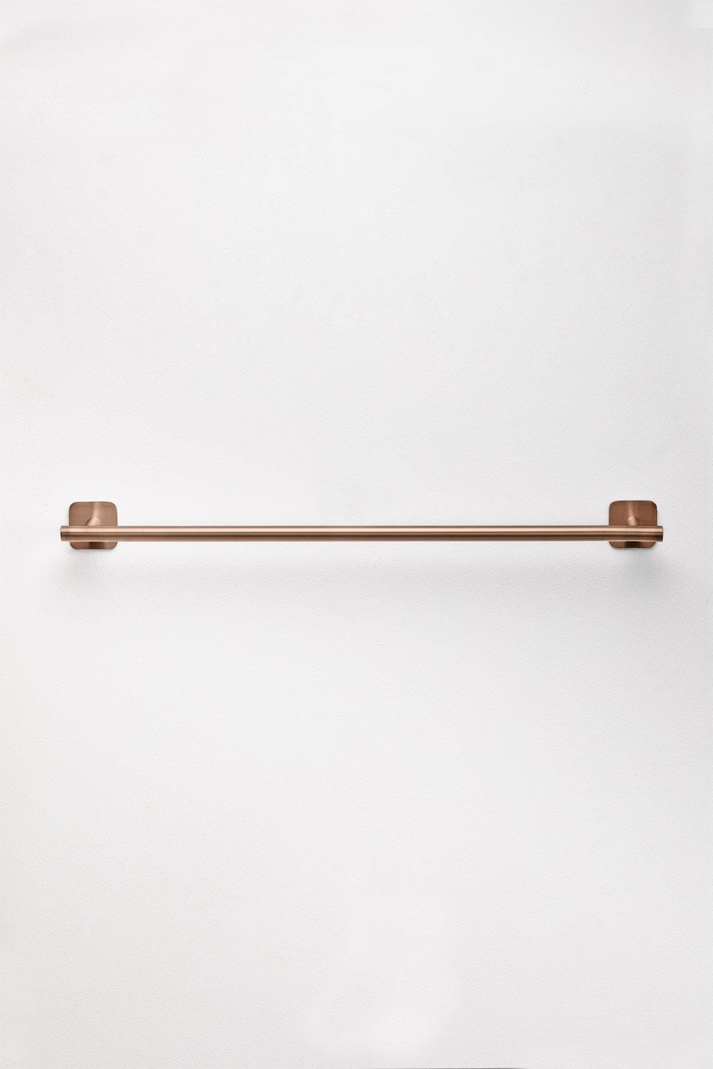 Porte-serviettes mural adhésif avec barre 60 cm pour salle de bain en acier inoxydable or rose brossé Ondreli, image de la galerie 4