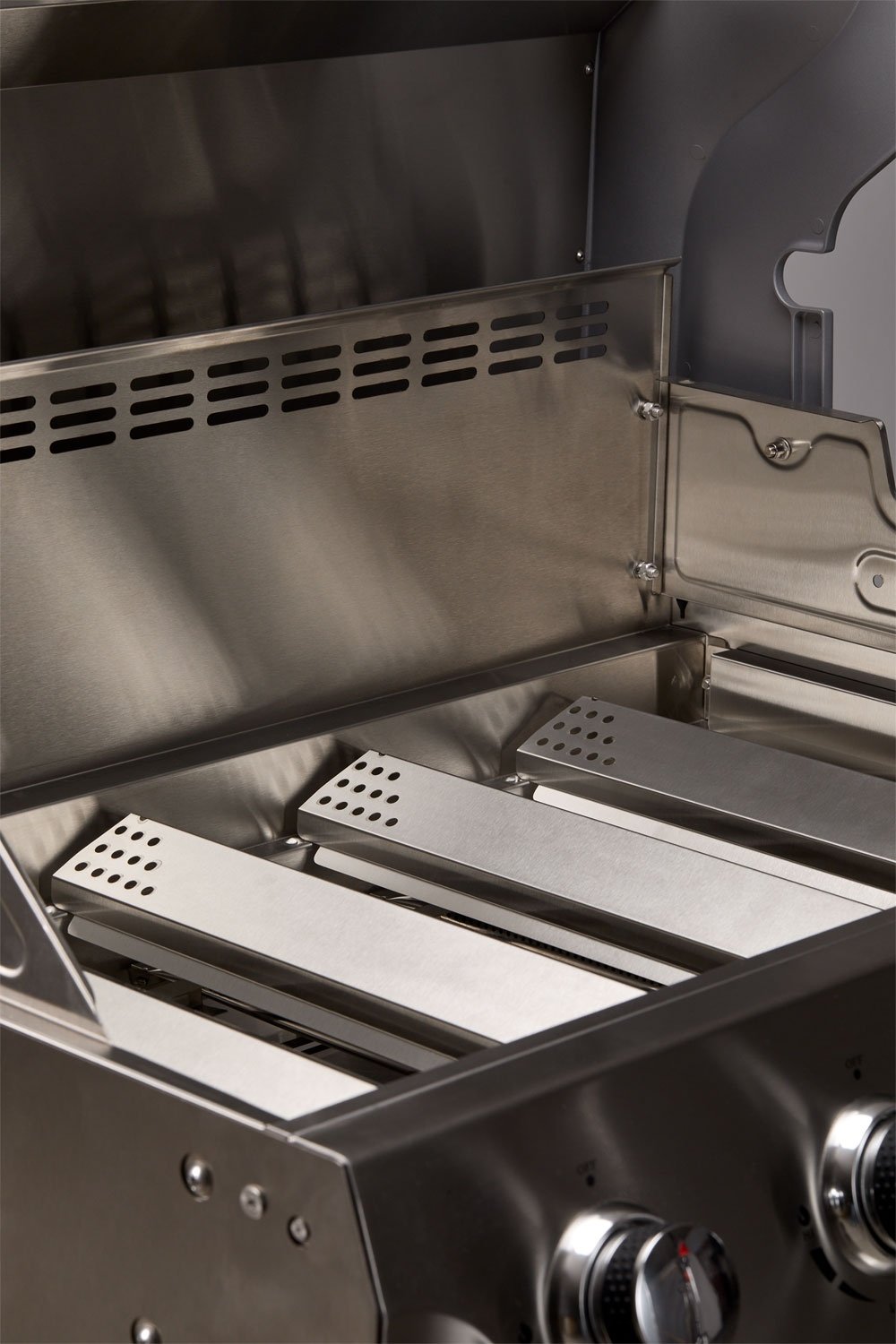 Module avec barbecue à gaz à 4 brûleurs pour cuisine modulaire d'extérieur en acier Rivana, image de la galerie 10