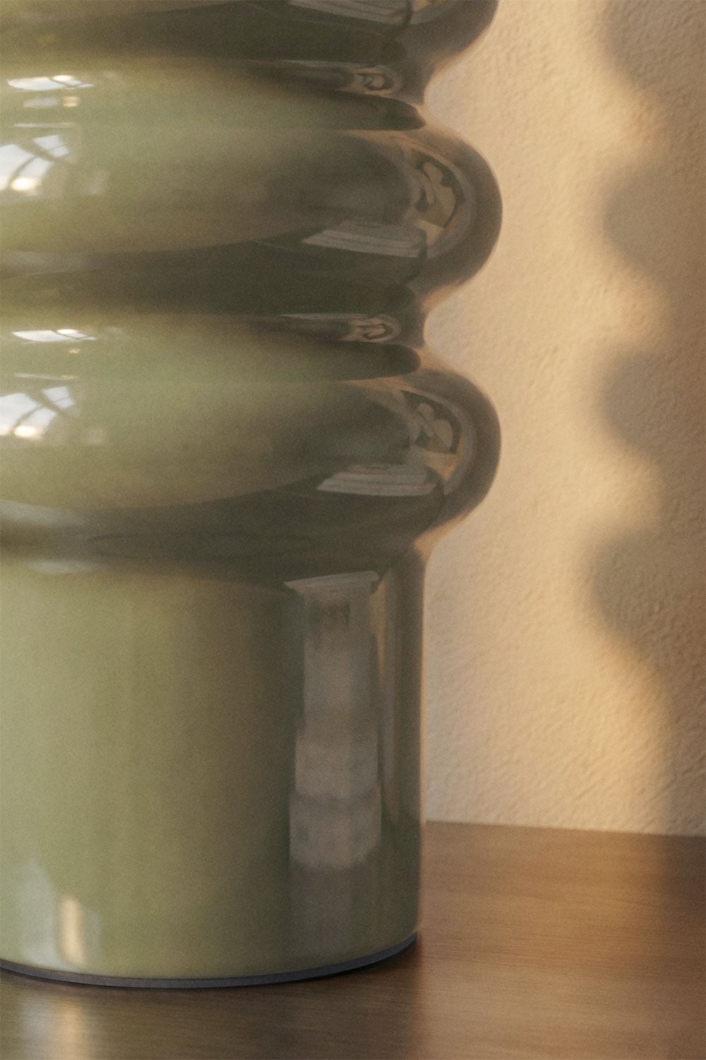 Lampe de table 35 cm en céramique avec boule en cristal Kryx, image de la galerie 2