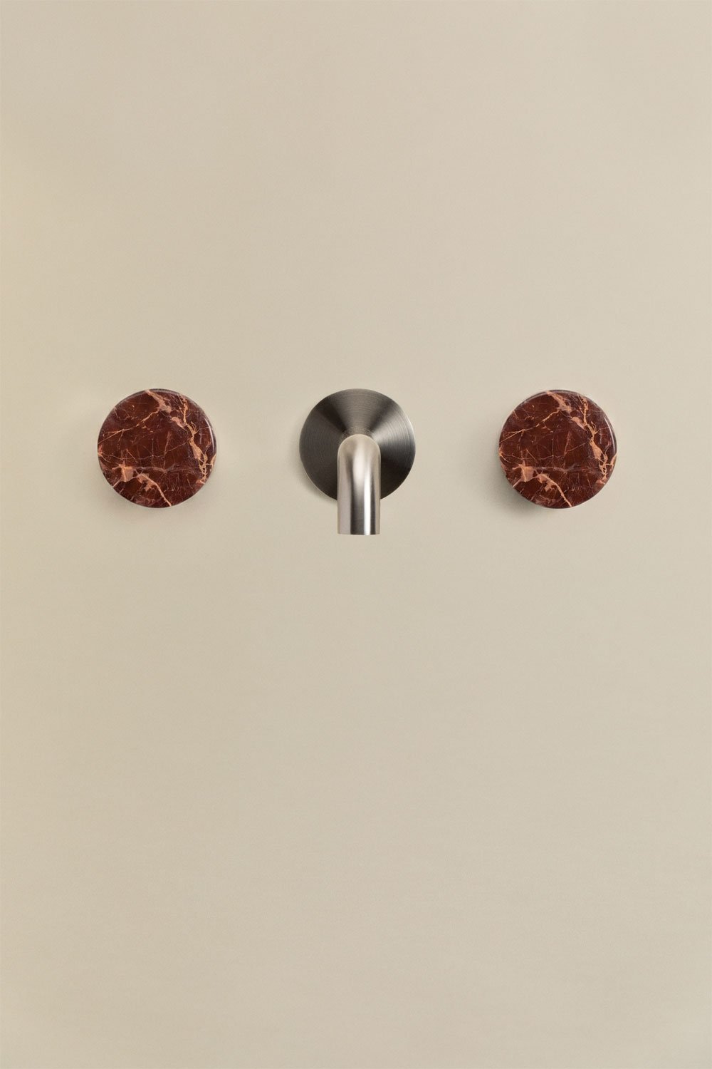 Robinet de lavabo encastré en laiton et pierre naturelle Gilstoin, image de la galerie 4
