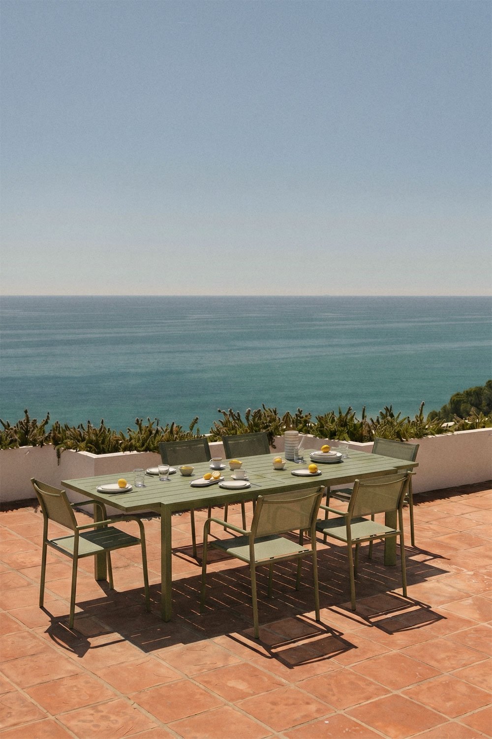 Table de jardin rectangulaire extensible en aluminium Starmi 180-240x100 cm, image de la galerie 2