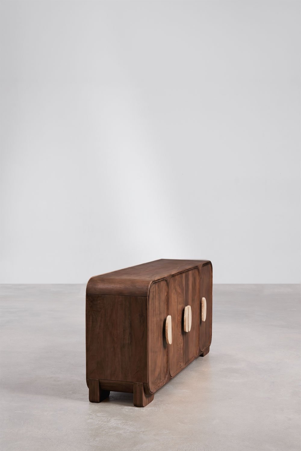 Buffet 160x45 cm en bois de manguier et pierre naturelle Kivalina, image de la galerie 4