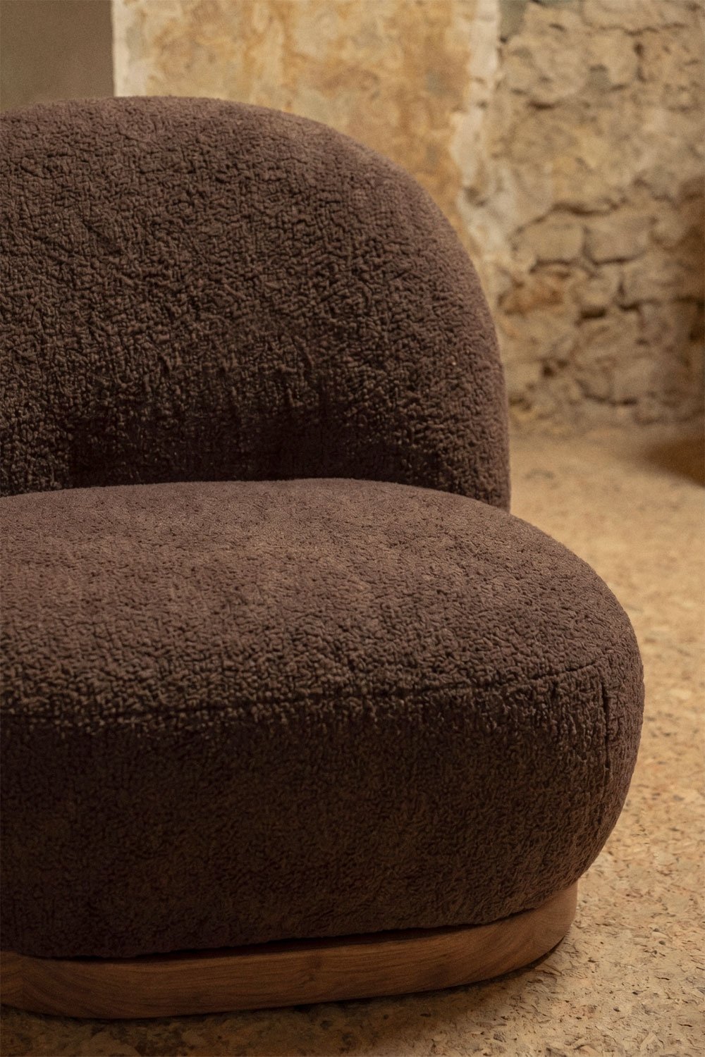 Pack de 2 fauteuils pivotants en mouton Tatiana, image de la galerie 2