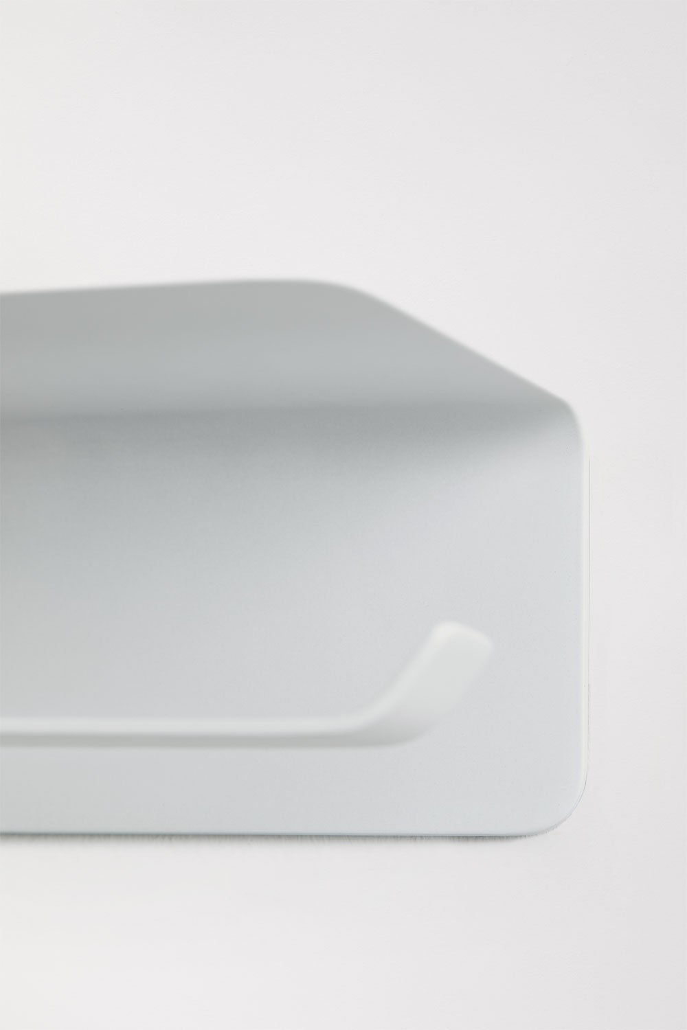 Porte-papier toilette adhésif avec tablette pour salle de bain en acier inoxydable blanc  Ondreli, image de la galerie 6
