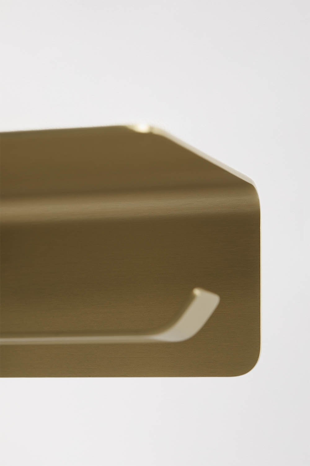 Porte-papier toilette adhésif avec tablette pour salle de bain en acier inoxydable doré brossé Ondreli, image de la galerie 6