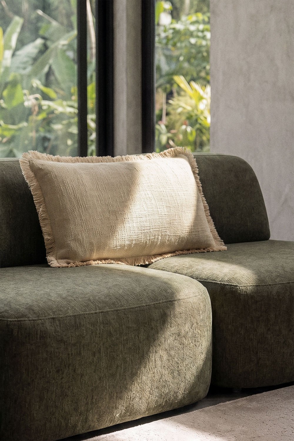 Coussin rectangulaire 30x50 cm en coton Soncey, image de la galerie 1