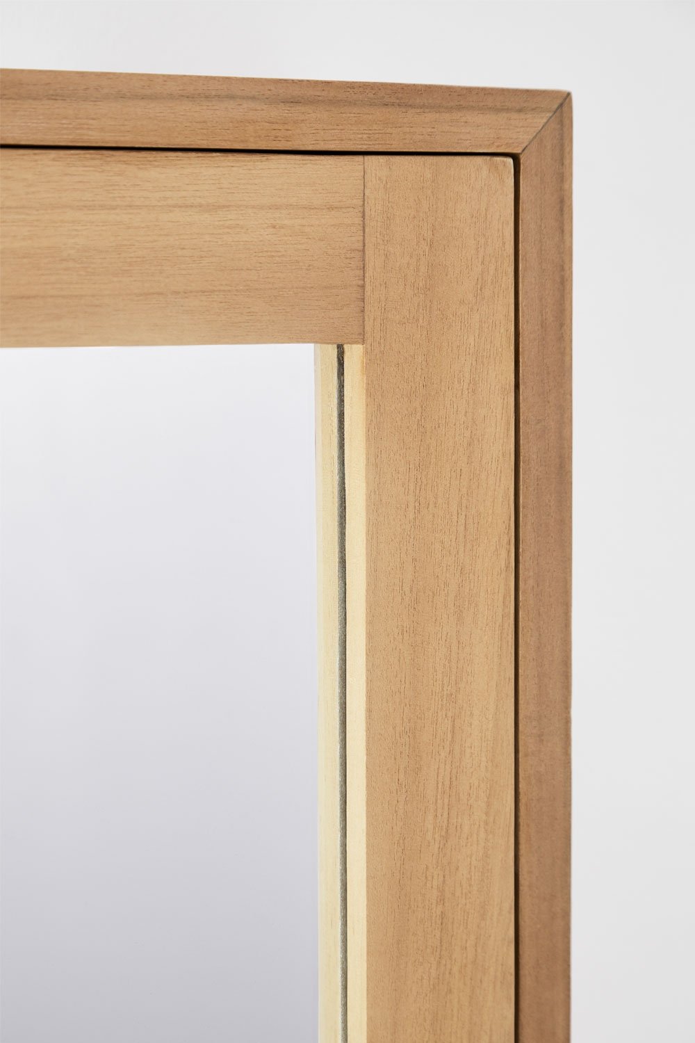 Armoire murale rectangulaire 45x60 cm salle de bain teck miroir Ian, image de la galerie 6