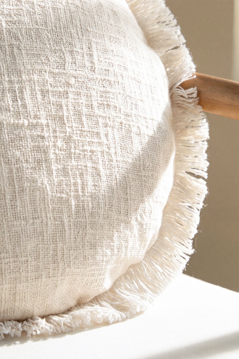 Coussin rond Ø40 cm en coton Soncey, image de la galerie 2