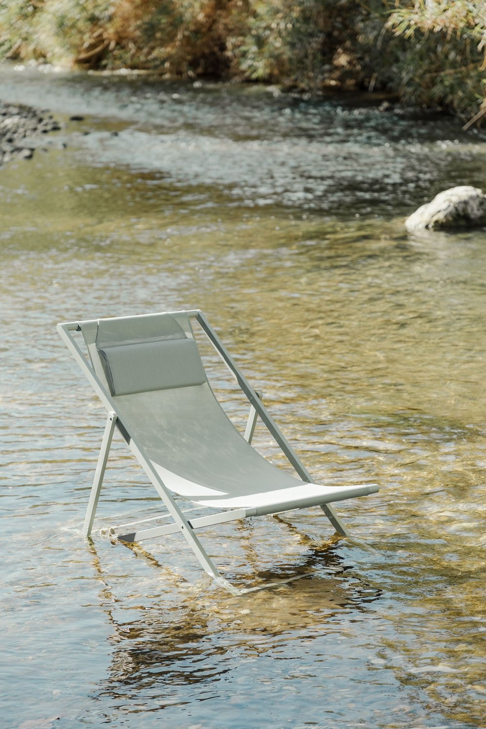 Hamaca pliante en acier avec coussin Jensy, image de la galerie 1