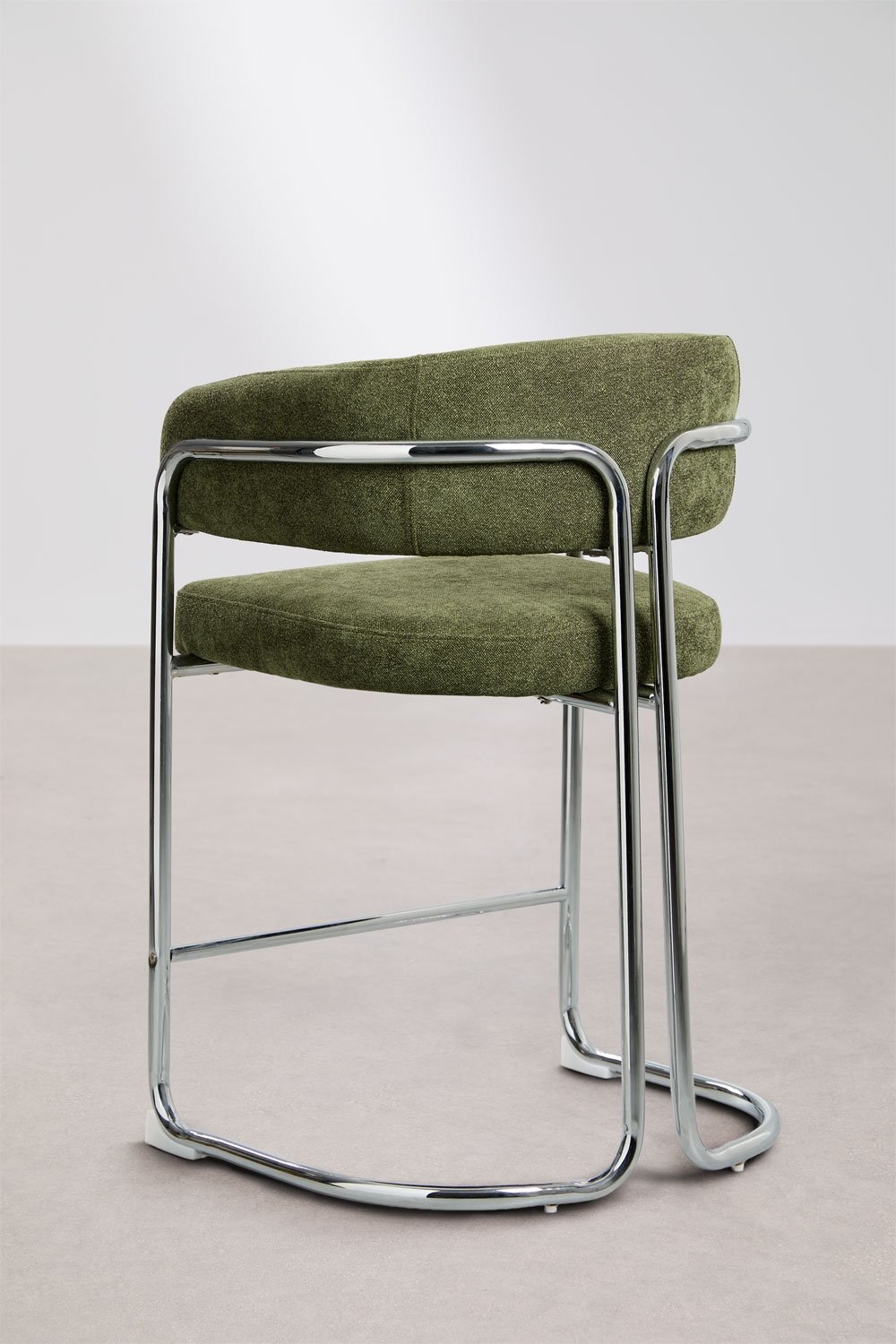 Tabouret haut avec dossier rembourré et en fer Zantria, image de la galerie 5