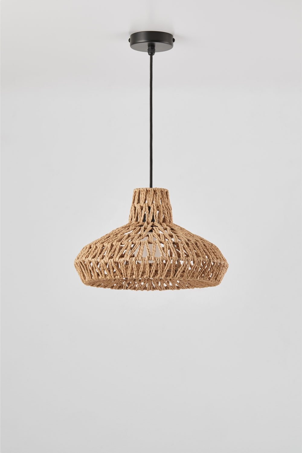Lampe de plafond en papier tressé Maslany, image de la galerie 3