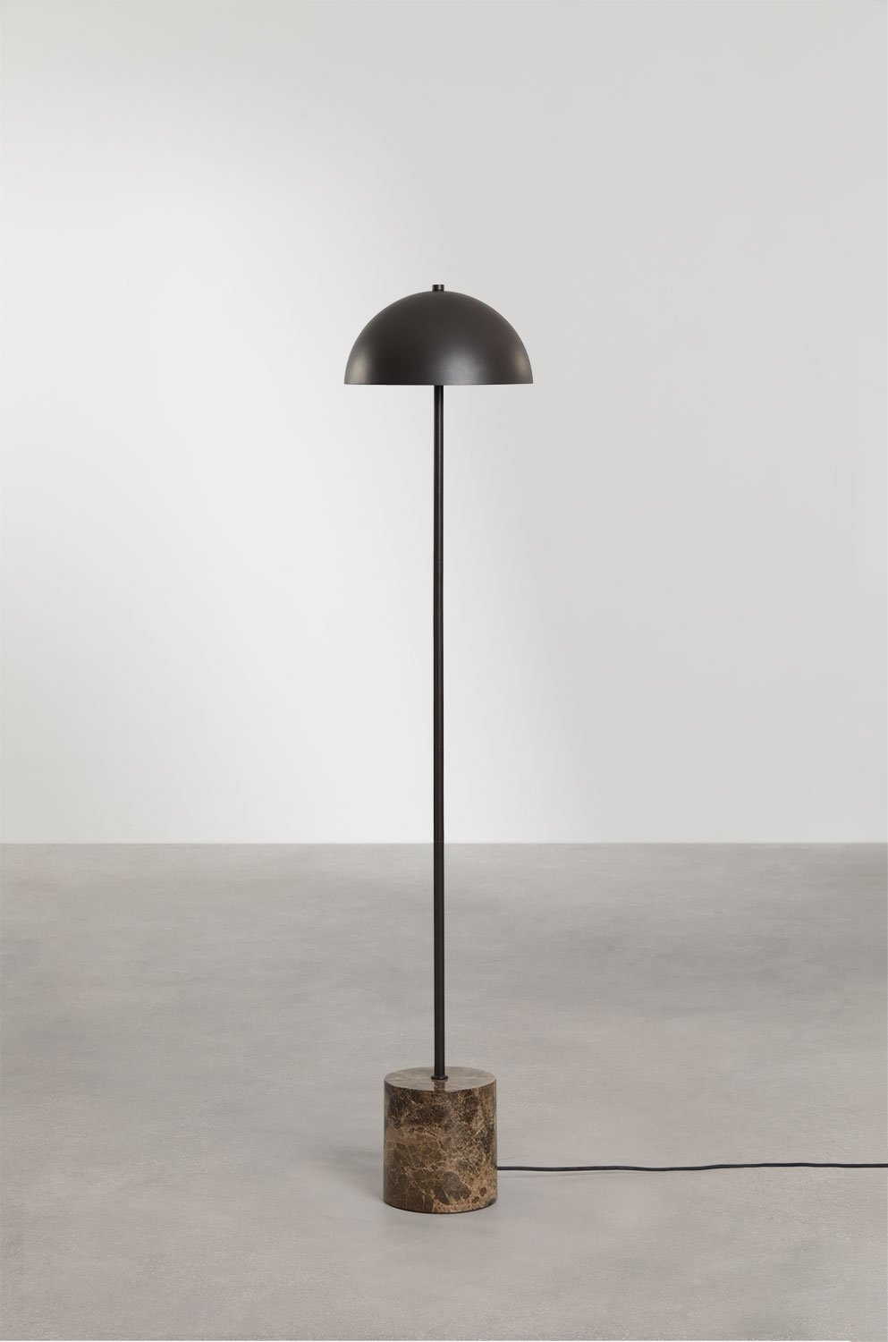 Lampadaire LED en acier inoxydable et pierre naturelle Nicolas, image de la galerie 3