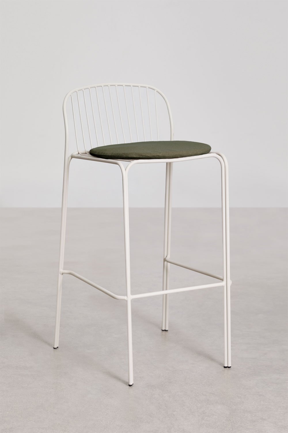 Pack de 2 tabourets hauts de jardin en acier Anerina, image de la galerie 3