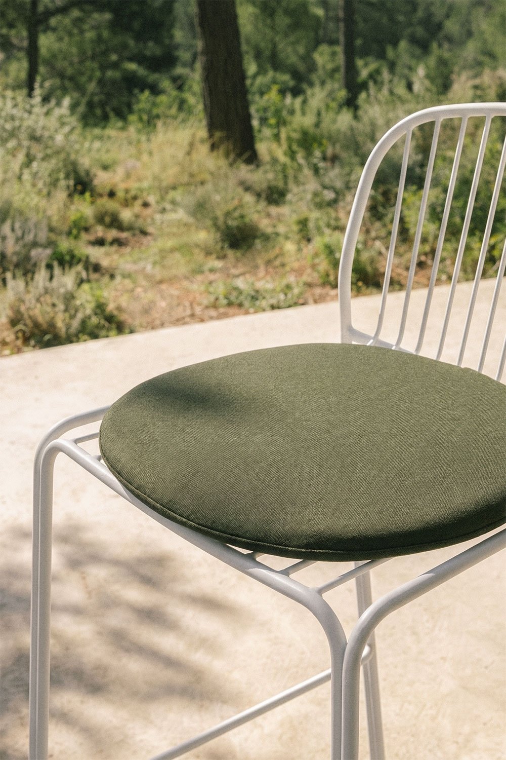 Pack de 2 tabourets hauts de jardin en acier Anerina, image de la galerie 2