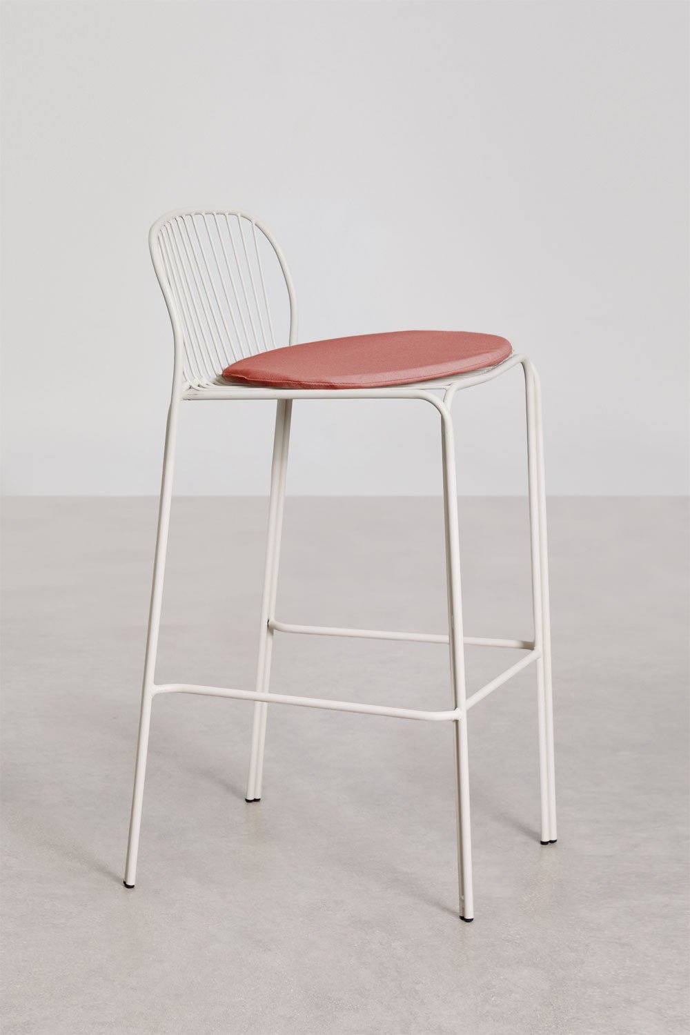 Pack de 4 tabourets de jardin hauts en acier Anerina, image de la galerie 4