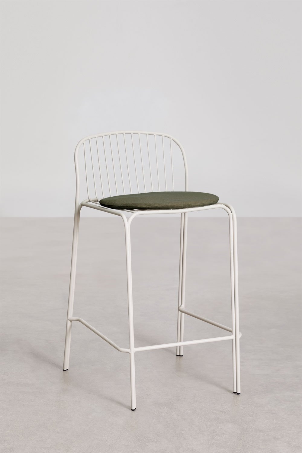 Pack de 4 tabourets de jardin hauts en acier Anerina, image de la galerie 3