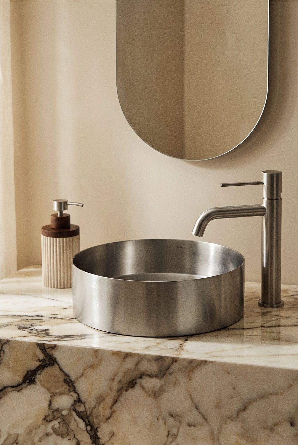 Lavabo rond Ø40 cm en acier inoxydable Lemia, image de la galerie 1