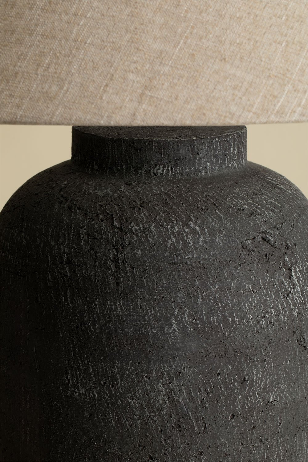 Lampe de table en lin et fibre de verre Selivan, image de la galerie 7